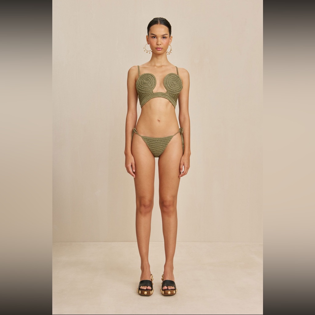 Cult Gaia Olive Green Women's Swimwear